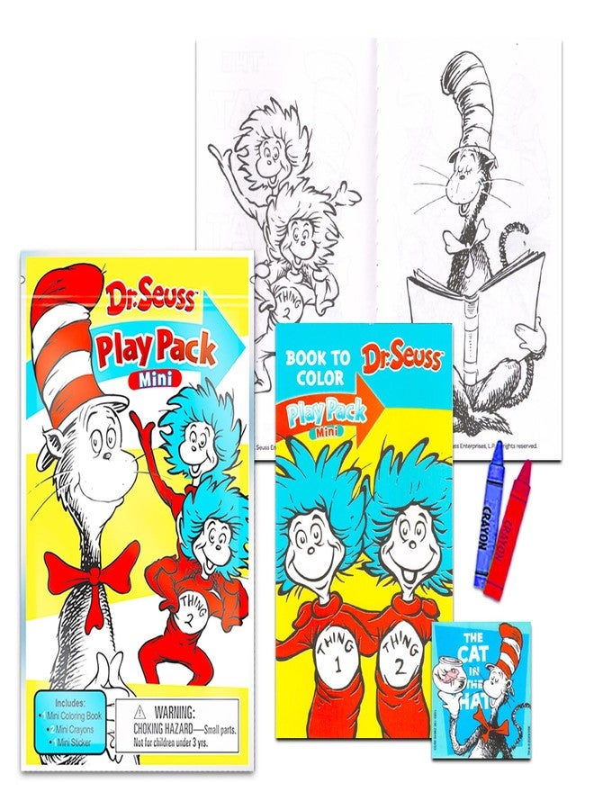 Dr. Seuss Birthday Party Favors for Kids - Bundle of 24 Dr. Seuss Activity Packs for with Mini Coloring Book Stickers | Cat in the Hat Party Supplies - Image 2